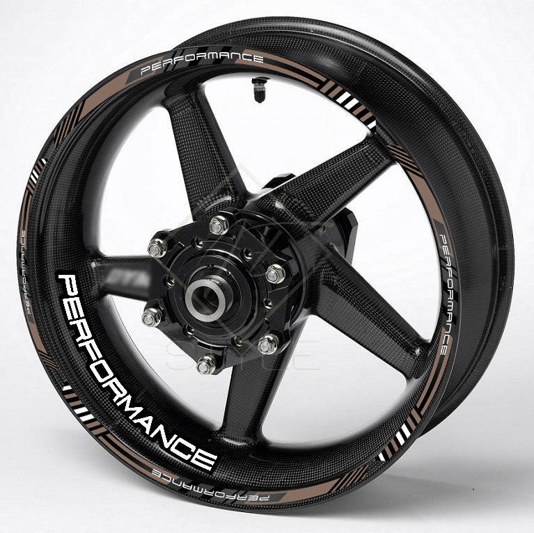 PERFORMANCE Motorcycle Wheel Rim Stickers – Universal Decals Set