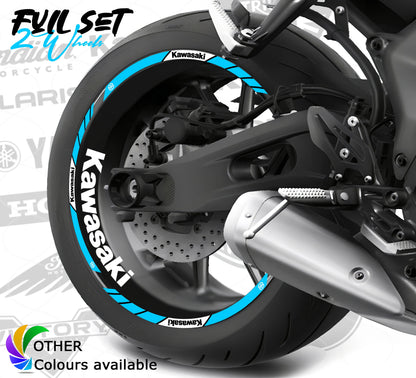 Kawasaki Rim Stickers – 24pcs Wheel Decals Kit