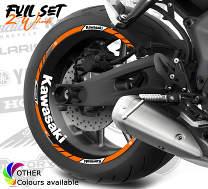 Kawasaki Rim Stickers – 24pcs Wheel Decals Kit