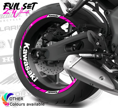 Kawasaki Rim Stickers – 24pcs Wheel Decals Kit