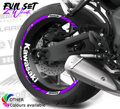 Kawasaki Rim Stickers – 24pcs Wheel Decals Kit