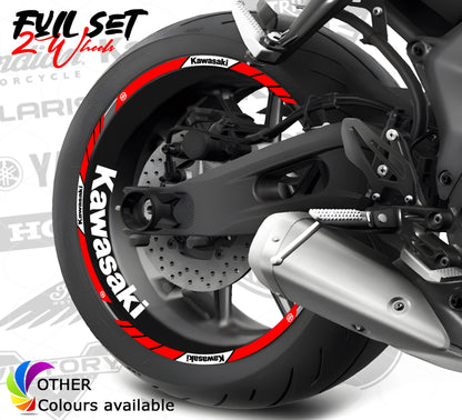 Kawasaki Rim Stickers – 24pcs Wheel Decals Kit