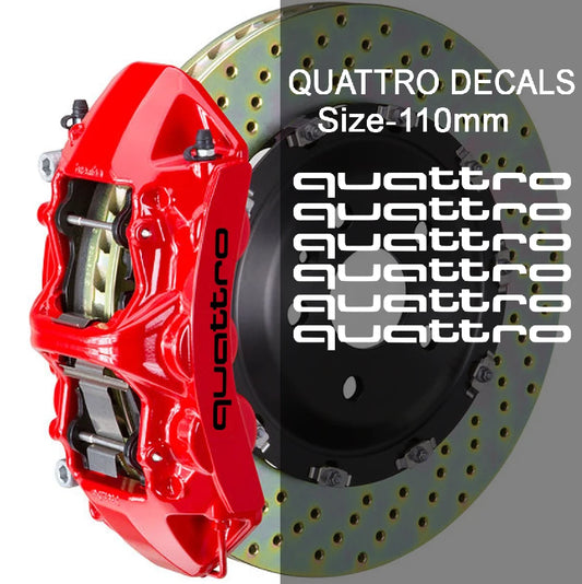 Quattro Brake Caliper Stickers