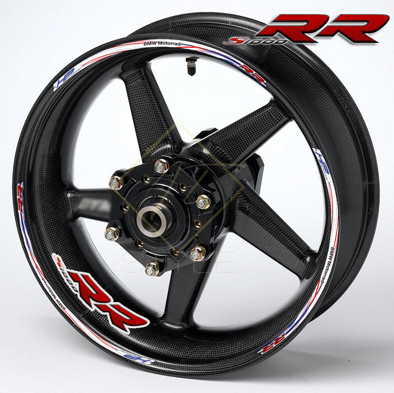 BMW S1000RR HP wheel decals – 16pcs M Sport rim stickers for 17" black wheels