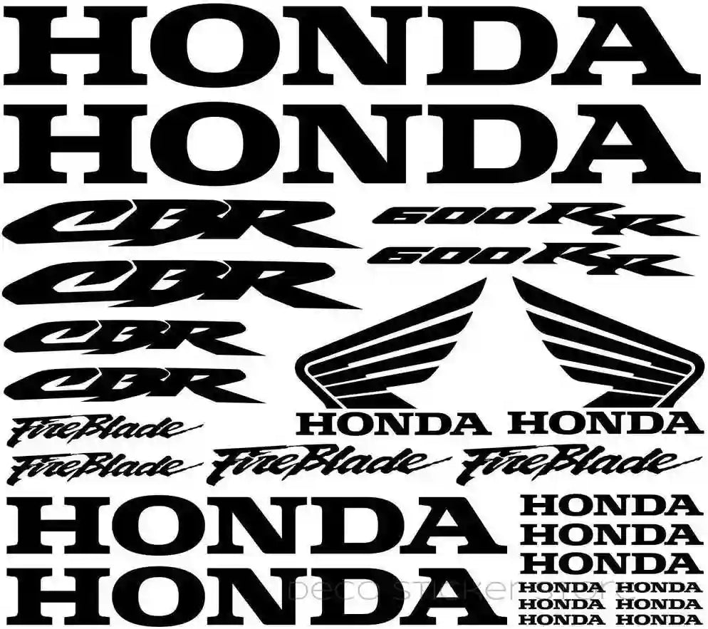Honda CBR 600RR motorcycle decal sticker kit