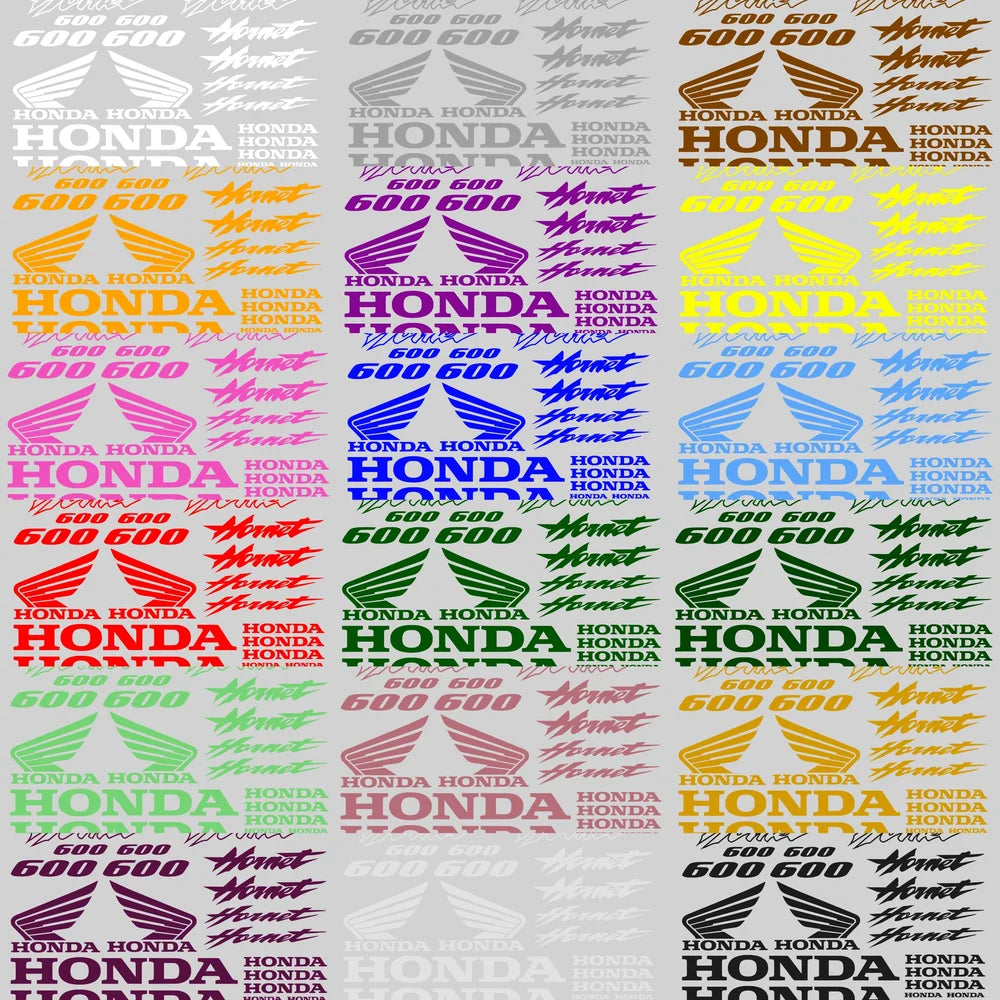 Pattern of Honda logos in various colors on a gray background