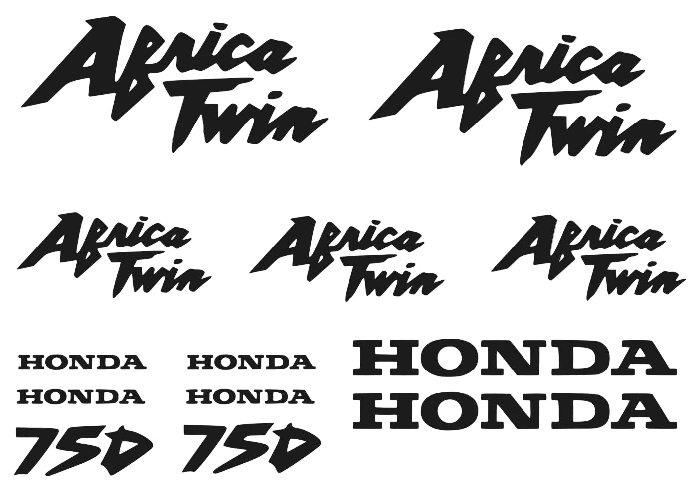 Set of Africa Twin and Honda decals