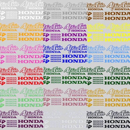 Repeating pattern of Honda logos and text on a white background