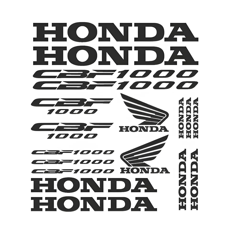Collection of Honda logos and text on a white background