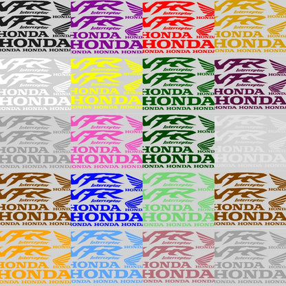 Pattern of Honda logos in various colors on a white background