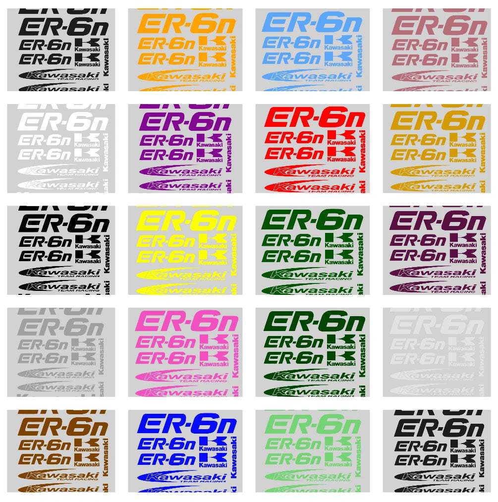 Kawasaki ER-6N – zestaw naklejek na motocykl