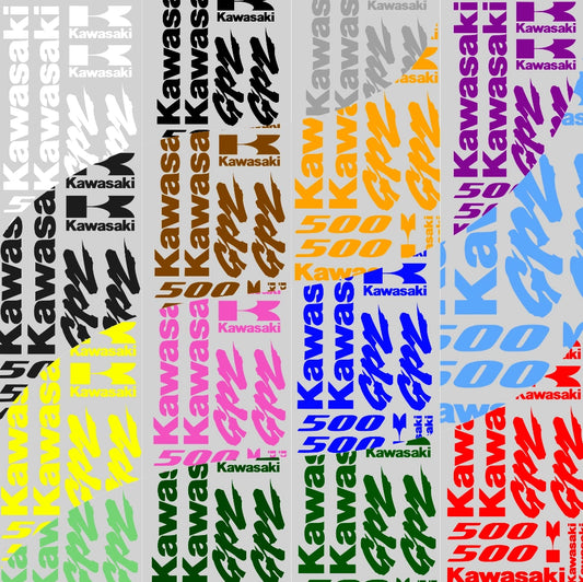 Kawasaki GPZ 500 - Zestaw naklejek na motocykl
