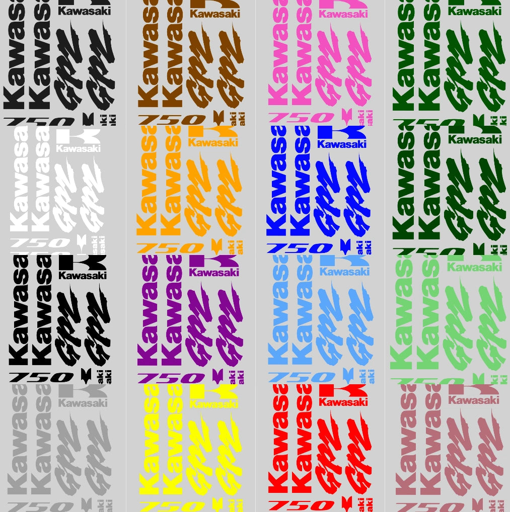 Kawasaki GPZ 750 - Zestaw naklejek na motocykl