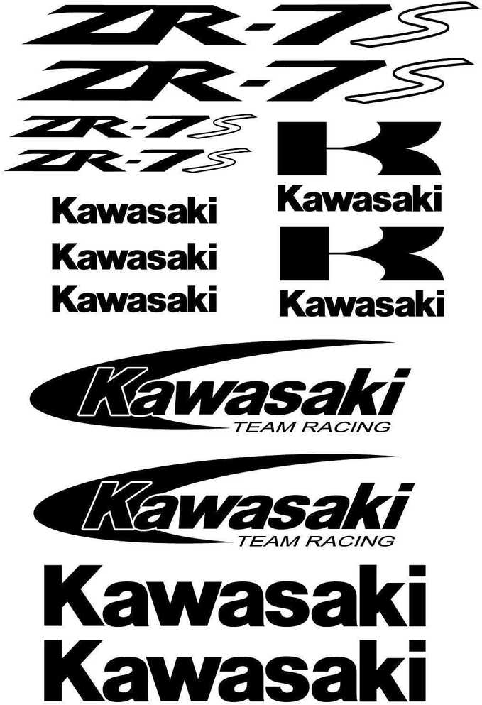 Kawasaki ZR 7S – zestaw naklejek na motocykl