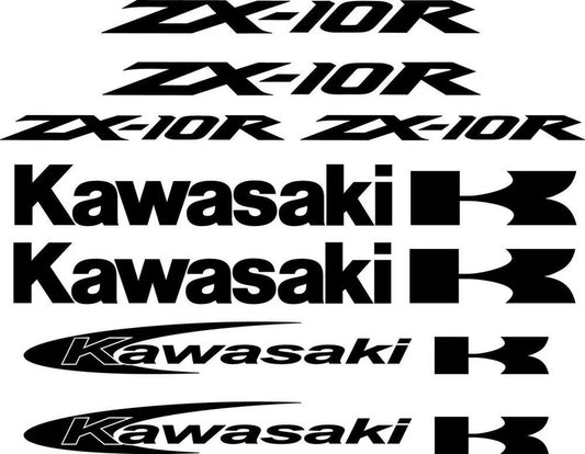 Zestaw naklejek wyścigowych Kawasaki ZX-10R – zestaw grafik motocyklowych