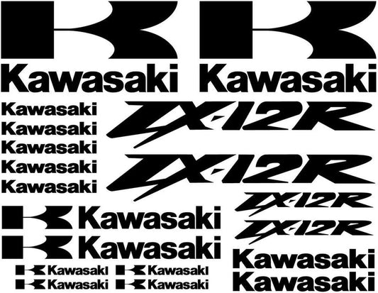 Zestaw naklejek wyścigowych Kawasaki Ninja ZX-12R – zestaw grafik motocyklowych