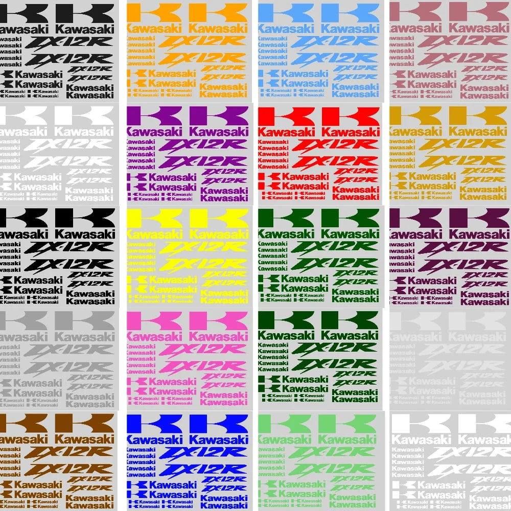 Zestaw naklejek wyścigowych Kawasaki Ninja ZX-12R – zestaw grafik motocyklowych
