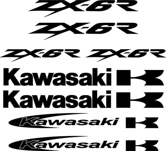 Kawasaki ZX-6R – Zestaw naklejek na motocykl