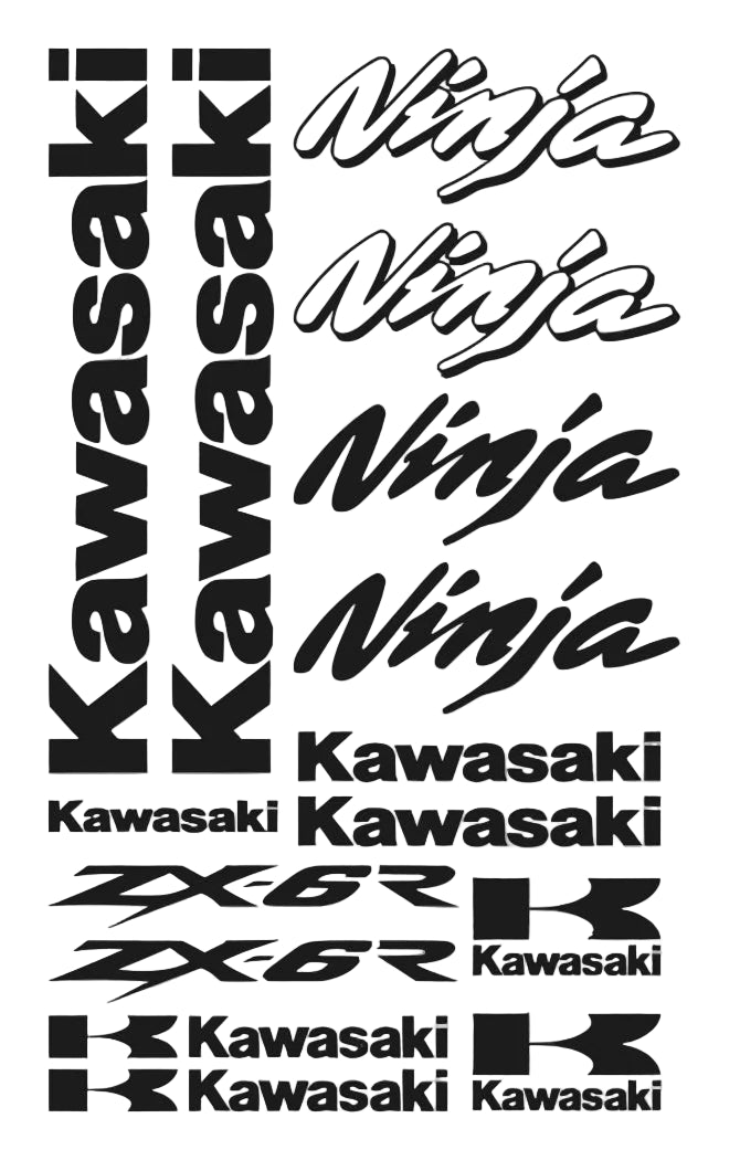 Kawasaki Ninja ZX-6R – zestaw naklejek na motocykl