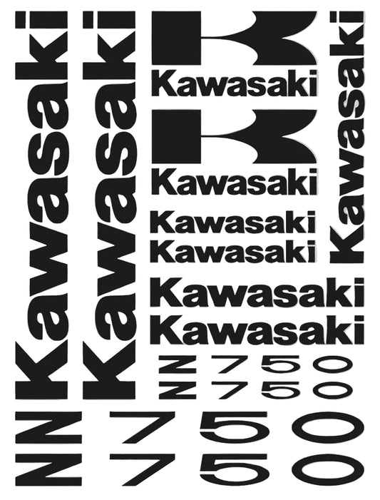 Repetition of 'Kawasaki' logo with numbers on a light gray background
