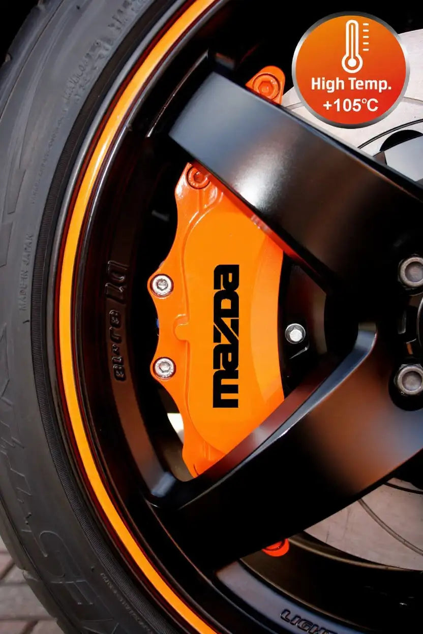 Mazda caliper stickers sporty and modern look 6pcs