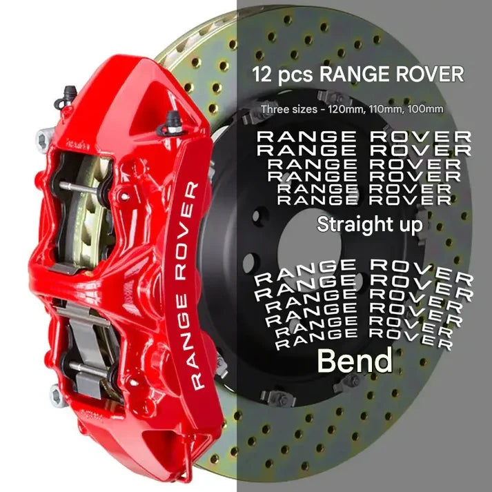 Range Rover brake caliper stickers – heat-resistant vinyl decals white