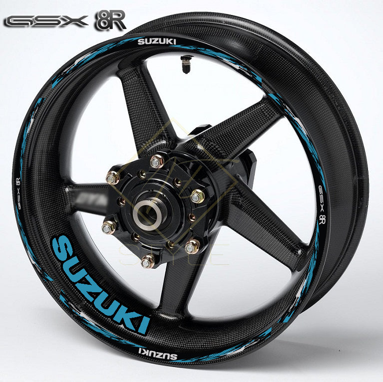 Suzuki GSX 8R wheel decals ICONIC Blue – 20pcs rim stickers set