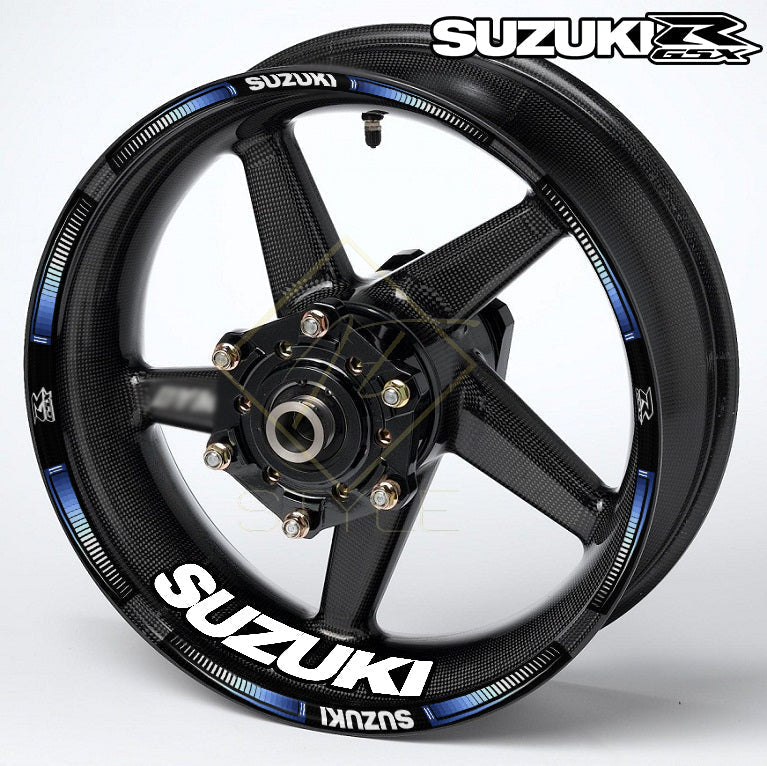 Suzuki GSX-R wheel decals Blue 20pcs rim stickers set