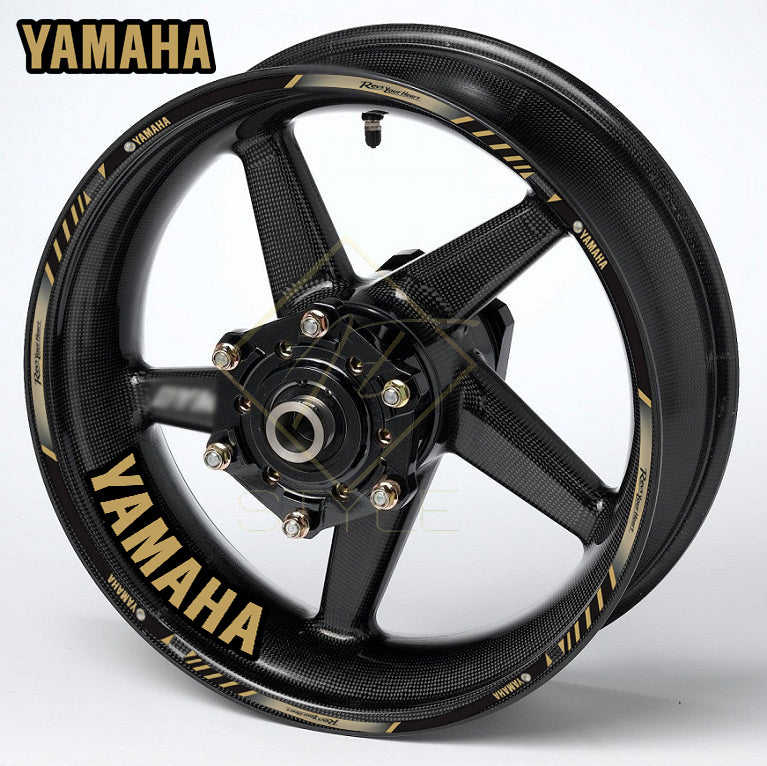 YAMAHA motorcycle wheel stripes 20-piece rim and inner wheel stickers, professional quality, mirrored graphics, fits YZF, MT, FZ, R1, R6, R7, R3, XSR, ES